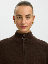 Load image into Gallery viewer, Selected Ras zip knit cardigan Delicioso Melange
