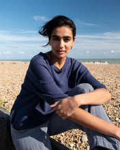 Load image into Gallery viewer, Bibico Lisa cotton knit jumper Navy - CW CW