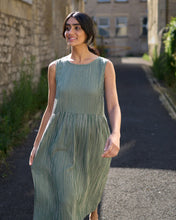 Load image into Gallery viewer, Bibico Elaine double gauze sundress Green Stripe - CW CW