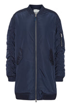 Load image into Gallery viewer, Ichi Azoma longline bomber jacket Dark Navy