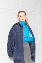 Load image into Gallery viewer, Ichi Azoma longline bomber jacket Dark Navy