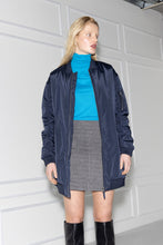 Load image into Gallery viewer, Ichi Azoma longline bomber jacket Dark Navy