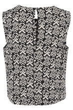 Load image into Gallery viewer, Part Two  Grit sleeveless print top Black Small Graphic
