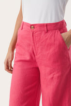 Load image into Gallery viewer, Part Two Ninnes classic wide leg linen trouser Claret Red