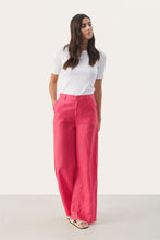 Load image into Gallery viewer, Part Two Ninnes classic wide leg linen trouser Claret Red