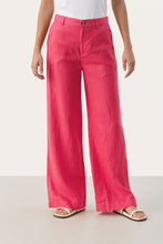 Load image into Gallery viewer, Part Two Ninnes classic wide leg linen trouser Claret Red