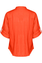 Load image into Gallery viewer, Part Two Cindie linen summer shirt Mandarin Red
