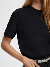 Load image into Gallery viewer, Selected Femme Essential boxy tee Black
