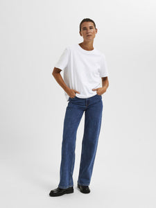 Selected Femme essential boxy tee White