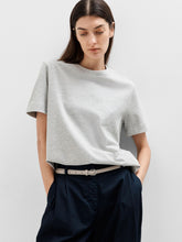 Load image into Gallery viewer, Selected Essential boxy tee Grey Melange