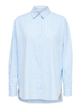 Load image into Gallery viewer, Selected Femme Sanni L/S striped shirt blue
