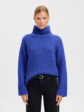 Load image into Gallery viewer, Selected Gabriella high neck knit Dazzling Blue