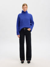 Load image into Gallery viewer, Selected Gabriella high neck knit Dazzling Blue