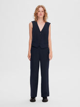 Load image into Gallery viewer, Selected Rita tailored waistcoat Dark Sapphire Melange