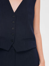 Load image into Gallery viewer, Selected Rita tailored waistcoat Dark Sapphire Melange