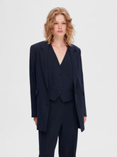 Load image into Gallery viewer, Selected Rita tailored waistcoat Dark Sapphire Melange