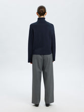 Load image into Gallery viewer, Selected Kamma roll neck knit Dark Sapphire