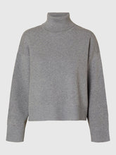 Load image into Gallery viewer, Selected Kamma classic roll neck knit Medium Grey Melange
