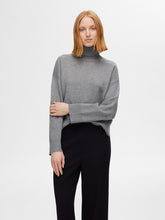Load image into Gallery viewer, Selected Kamma classic roll neck knit Medium Grey Melange