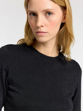 Load image into Gallery viewer, Selected Lura glitter lurex knitted top Black