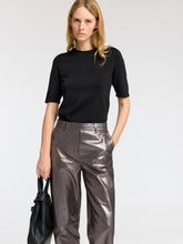 Load image into Gallery viewer, Selected Lura glitter lurex knitted top Black