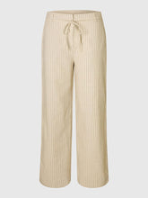 Load image into Gallery viewer, Selected Johanne striped belted long trousers Birch