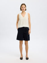 Load image into Gallery viewer, Selected Linna sleeveless reversible organic linen top Ivory