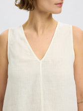 Load image into Gallery viewer, Selected Linna sleeveless reversible organic linen top Ivory