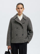 Load image into Gallery viewer, Selected Alma boucle wool blend jacket Medium Grey