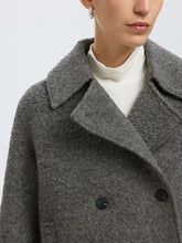 Load image into Gallery viewer, Selected Alma boucle wool blend jacket Medium Grey