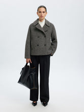 Load image into Gallery viewer, Selected Alma boucle wool blend jacket Medium Grey