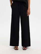 Load image into Gallery viewer, Selected Luisa Wide leg linen blend trousers black - CW CW