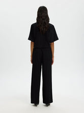Load image into Gallery viewer, Selected Luisa Wide leg linen blend trousers black - CW CW
