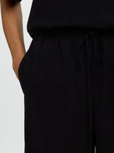 Load image into Gallery viewer, Selected Luisa Wide leg linen blend trousers black - CW CW