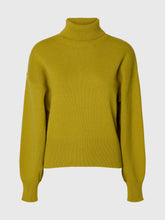 Load image into Gallery viewer, Selected Wellie roll neck wool blend knit Advacado Oil