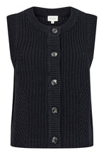 Load image into Gallery viewer, Part Two Noemie knitted waistcoat Dark Navy
