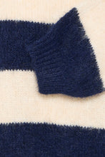 Load image into Gallery viewer, Ichi Dayana wide stripe knit jumper Patriot Blue