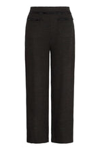 Load image into Gallery viewer, Ichi Kate textured fringed trousers Black