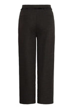 Load image into Gallery viewer, Ichi Kate textured fringed trousers Black