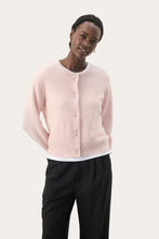 Load image into Gallery viewer, Part Two Ninell double button mohair blend cardigan Mauve Chalk