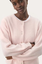 Load image into Gallery viewer, Part Two Ninell double button mohair blend cardigan Mauve Chalk