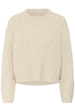 Load image into Gallery viewer, Part Two Sindy cable button side knit French Oak Melange