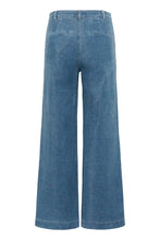 Load image into Gallery viewer, Part Two Ninnen baby cord wide leg trouser Light Blue Denim
