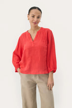 Load image into Gallery viewer, Part Two Nyara linen blouse Bittersweet
