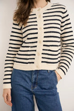 Load image into Gallery viewer, Part Two Elmie cotton cardigan Dark Navy Stripe - CW CW