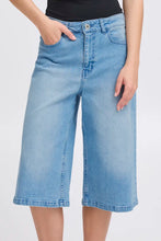 Load image into Gallery viewer, Ichi Cally long length denim shorts Light Denim