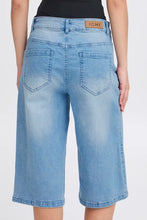 Load image into Gallery viewer, Ichi Cally long length denim shorts Light Denim