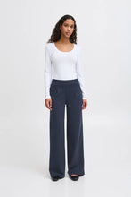 Load image into Gallery viewer, Ichi Kate long ponteroma knit tailored trouser Total Eclipse