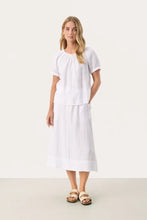 Load image into Gallery viewer, Part Two Rehana linen skirt Bright White