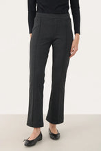 Load image into Gallery viewer, Part Two Pontas stright leg tricot trouser Dark Grey Check